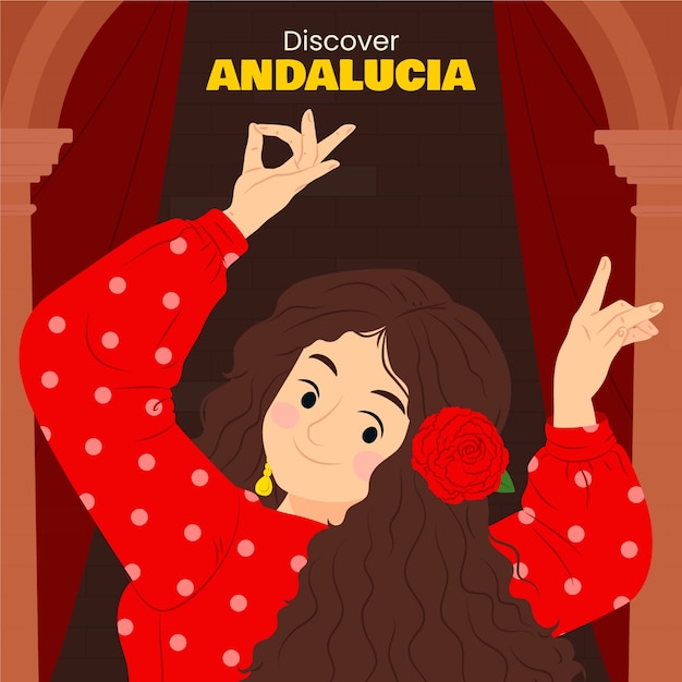 Flat design  andalucia illustration