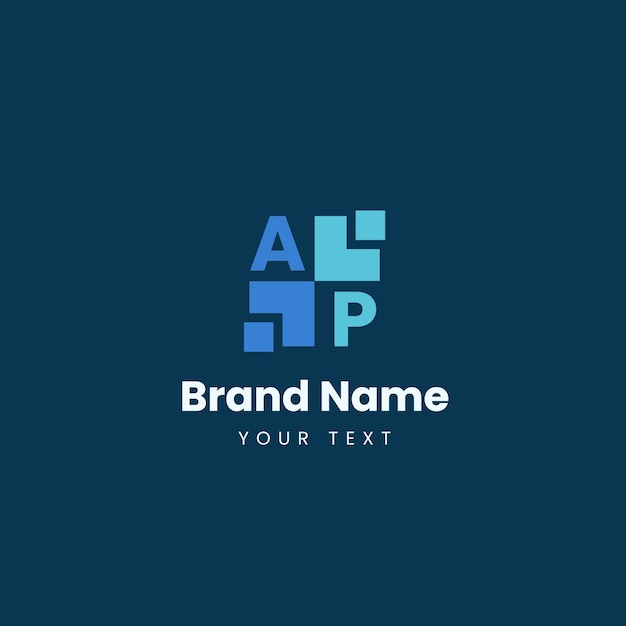 Free Vector flat design ap monogram logo