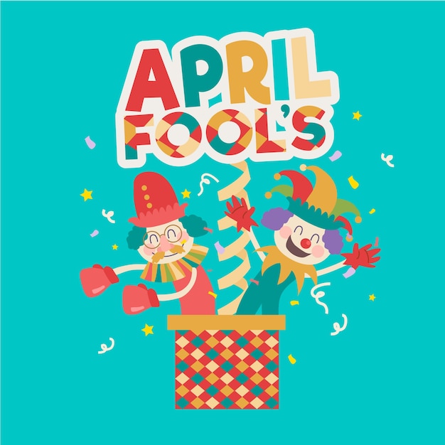 Free Vector flat design april fools day concept