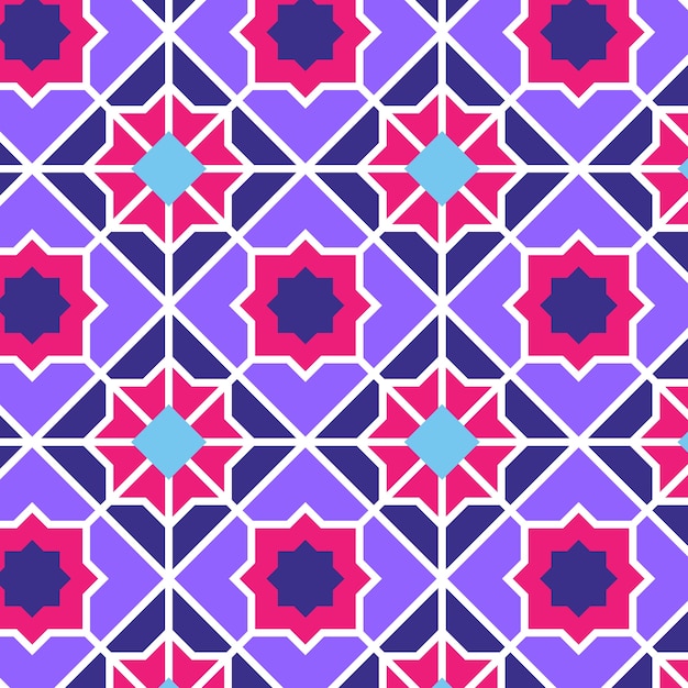 Flat design arabesque seamless pattern