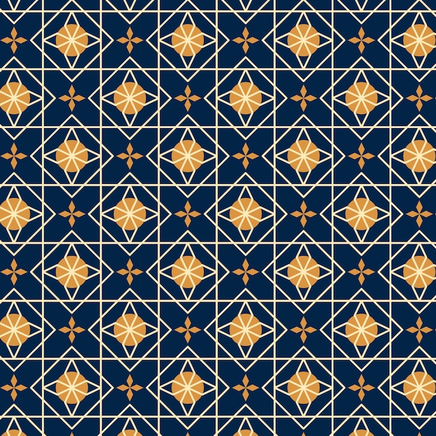 Free Vector flat design arabesque seamless pattern