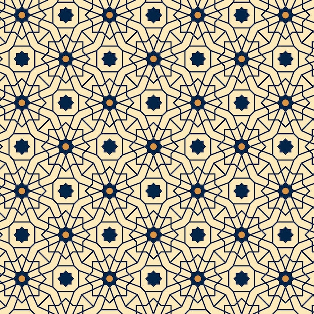 Flat design arabesque seamless pattern