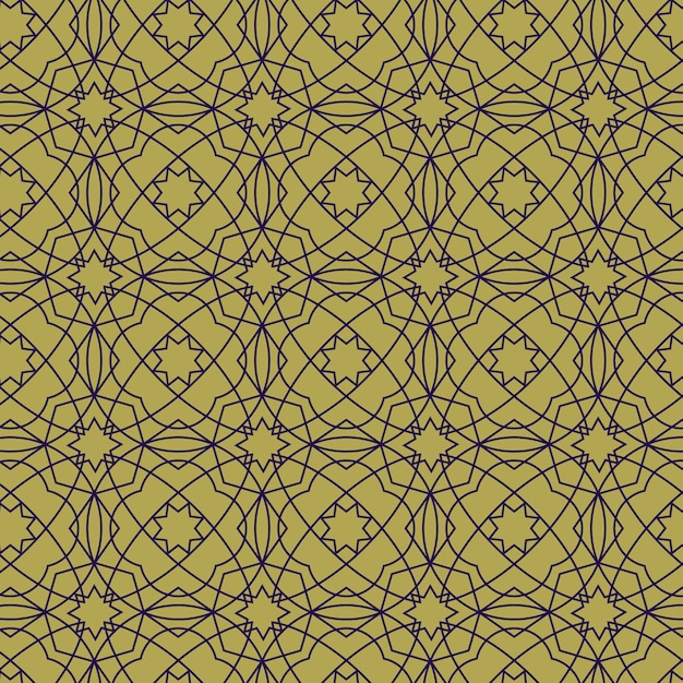 Flat design arabesque seamless pattern