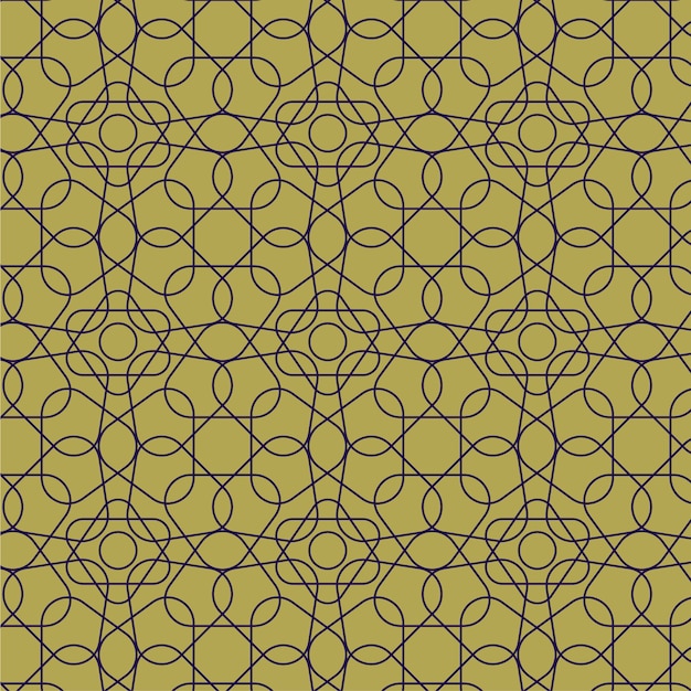 Flat design arabesque seamless pattern