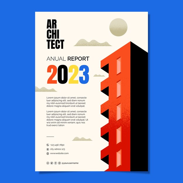 Flat design architecture project annual report