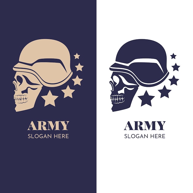 Free Vector flat design army  logo