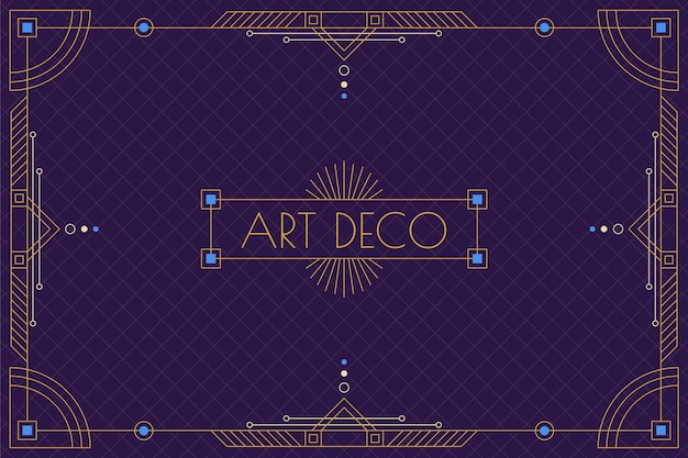 Flat design art deco background