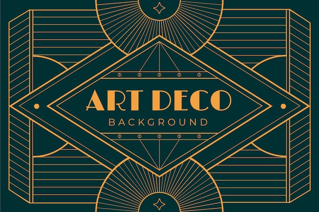 Free vector flat design art deco background