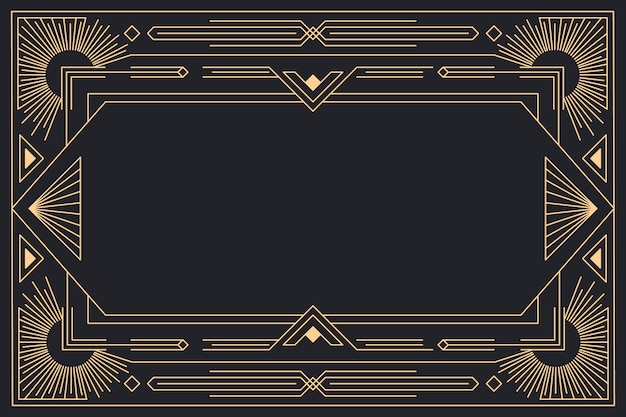 Flat design art deco background