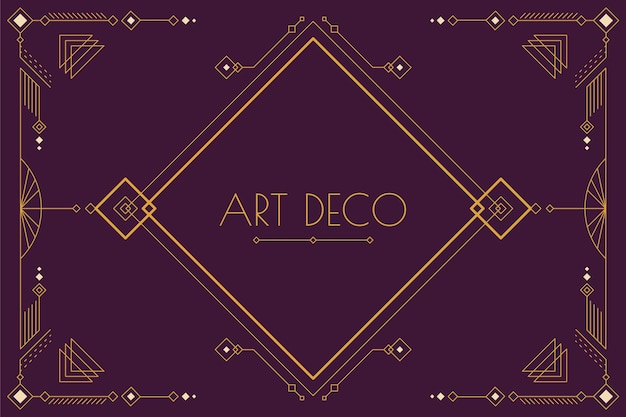 Flat design art deco geometric background