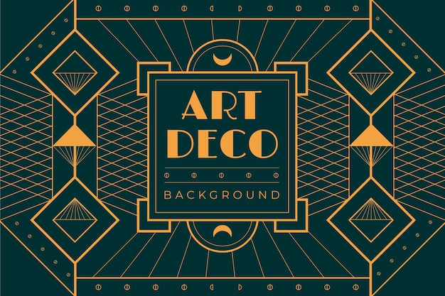 Free vector flat design art deco geometric background