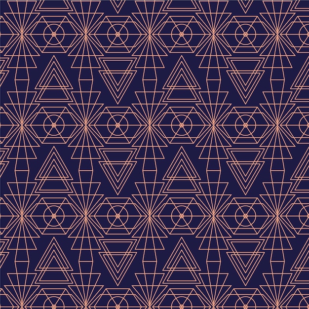 Flat design art deco geometric pattern