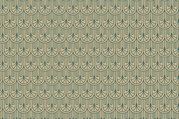 Flat design art deco golden details pattern