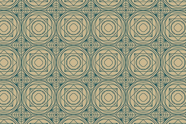 Flat design art deco golden geometric pattern