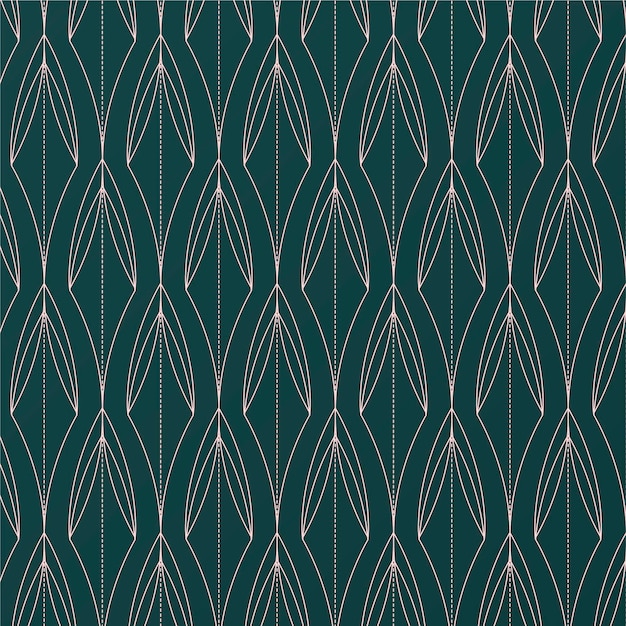 Free Vector flat design art deco green pattern