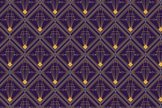 Flat design art deco pattern