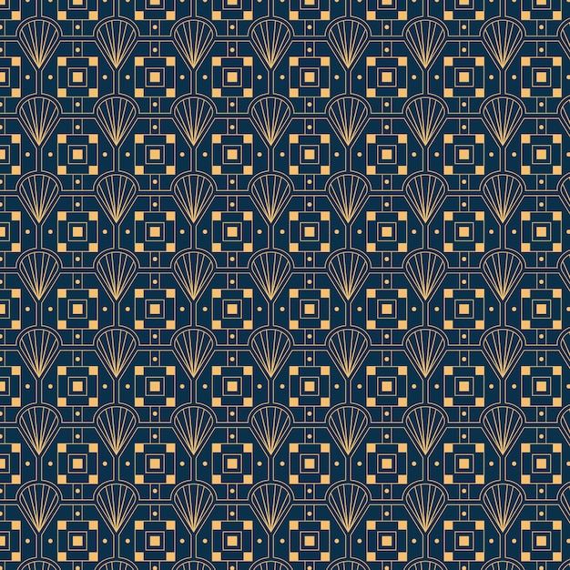 Flat design art deco pattern