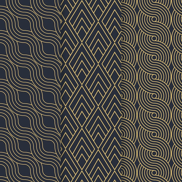 Flat design art deco pattern