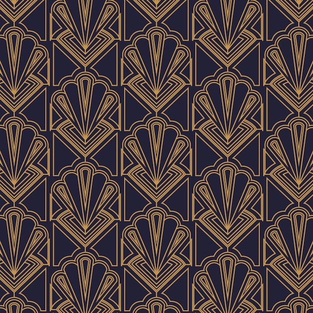 Flat design art deco pattern