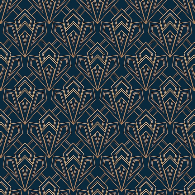 Free Vector flat design art deco pattern