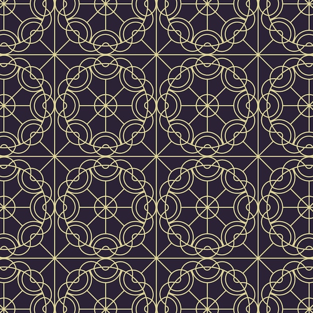 Free Vector flat design art deco pattern