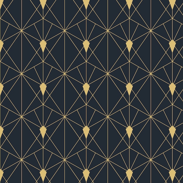 Free vector flat design art deco pattern