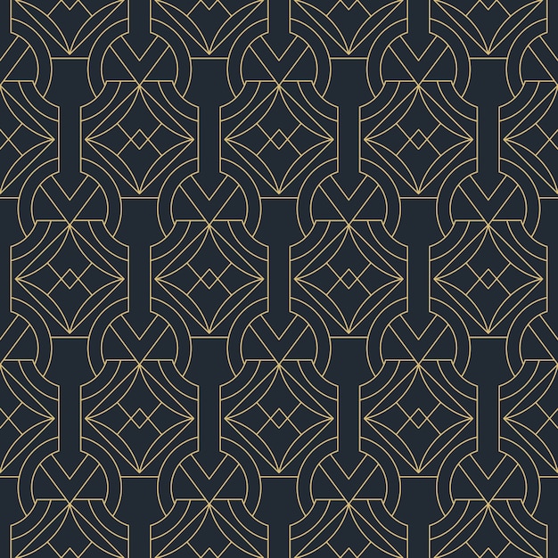 Flat design art deco pattern