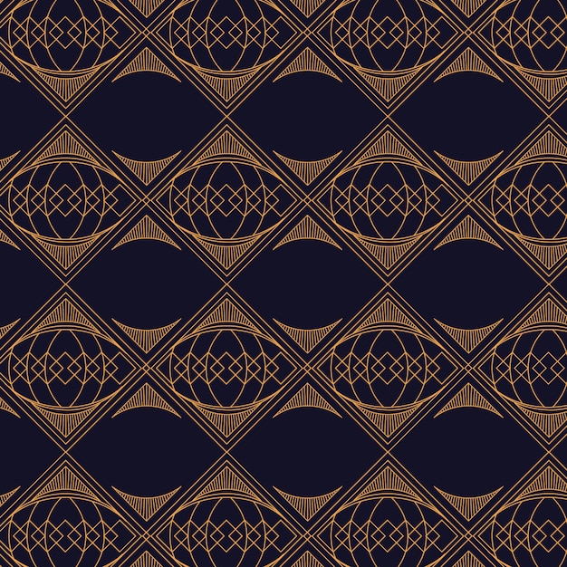 Flat design art deco pattern