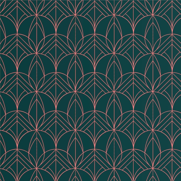 Free Vector flat design art deco pink details pattern