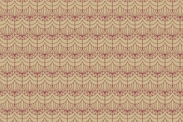 Free Vector flat design art deco red and golden pattern