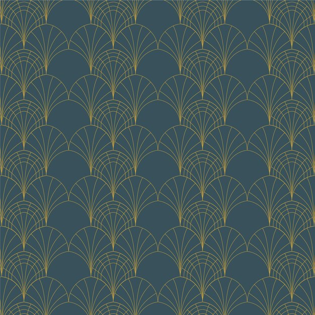 Flat design art deco seamless wallpaper