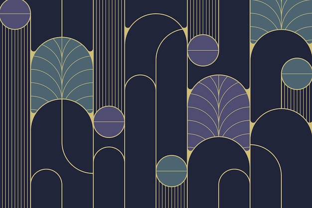 Free Vector flat design art deco vintage background