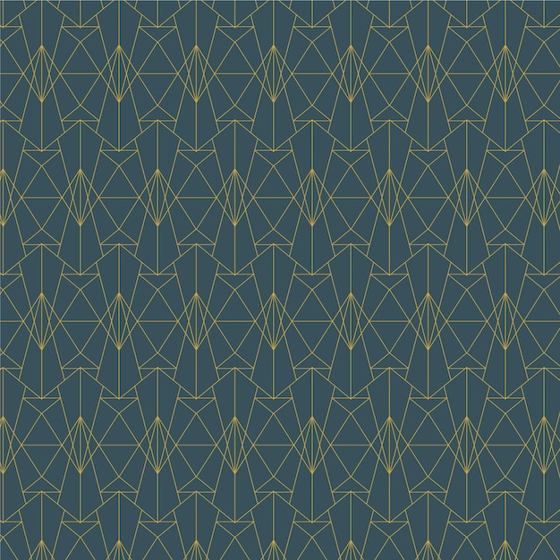 Free Vector flat design art deco wallpaper