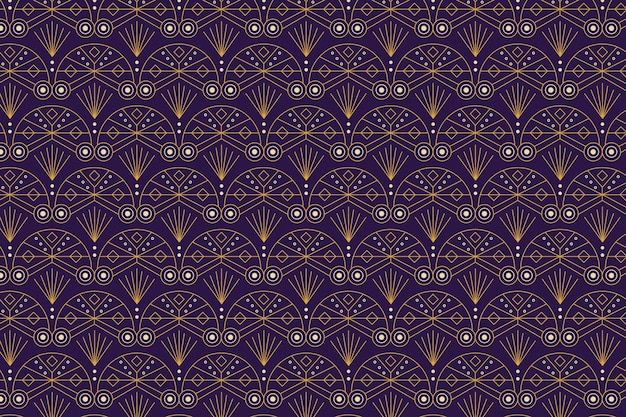 Free Vector flat design art deco wallpaper