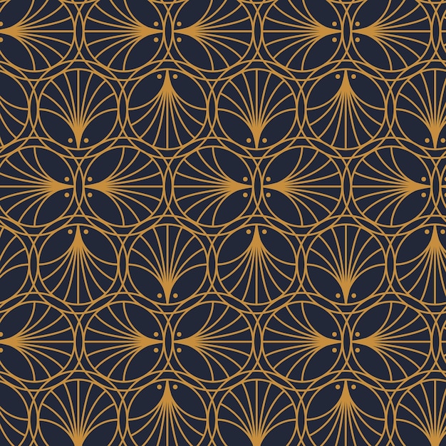 Flat design art deco wallpaper