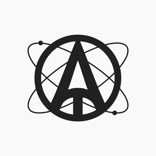 Free Vector flat design atheism logo template