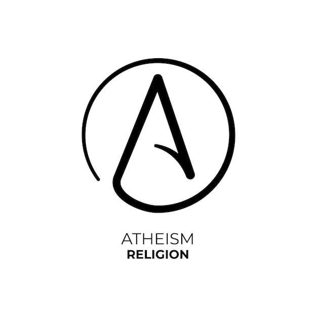 Flat design atheism logo template