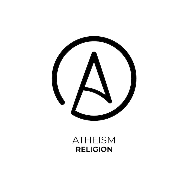 Free vector flat design atheism logo template