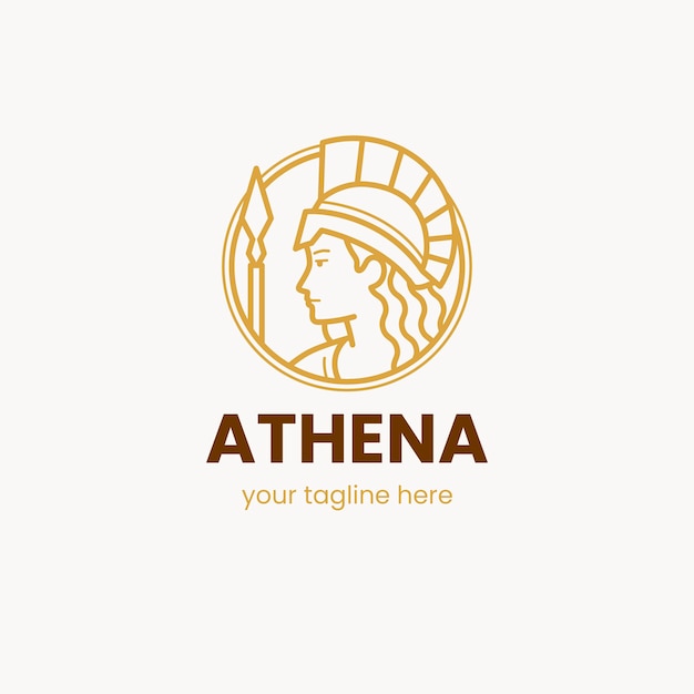 Free vector flat design athena logo template