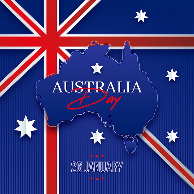 Flat design australia day concept