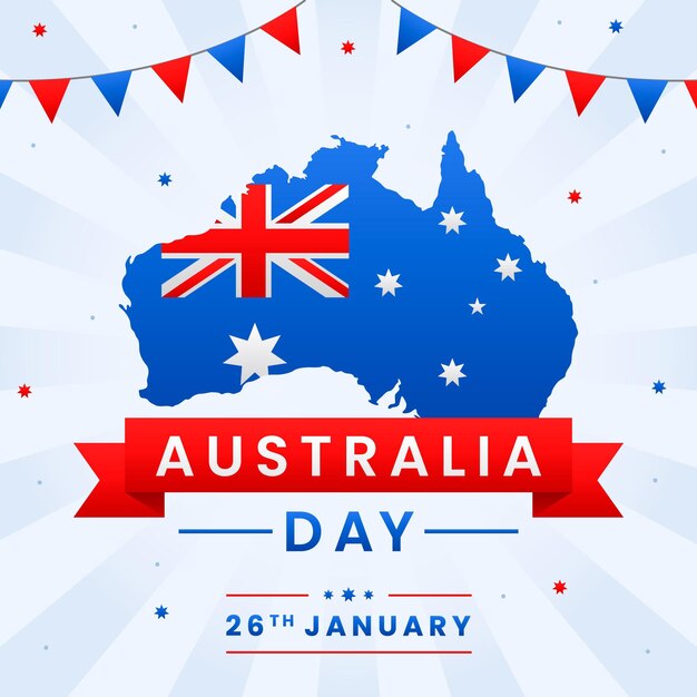 Flat design australia day