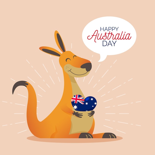 Free Vector flat design australia day