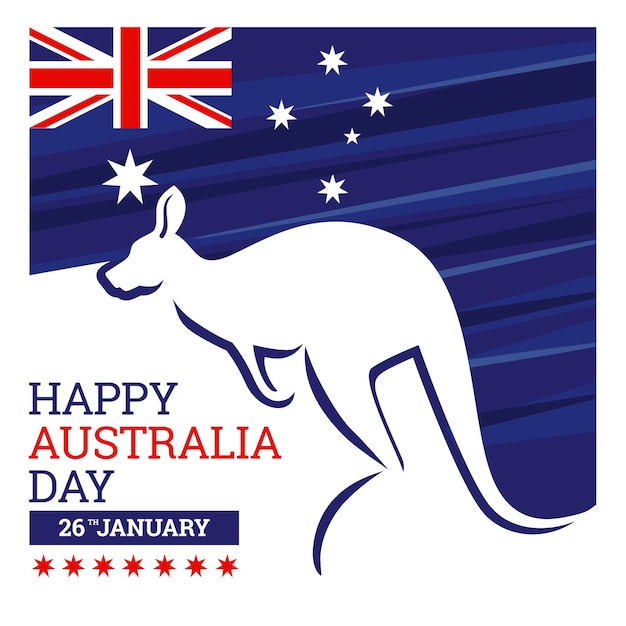 Free Vector flat design australia day