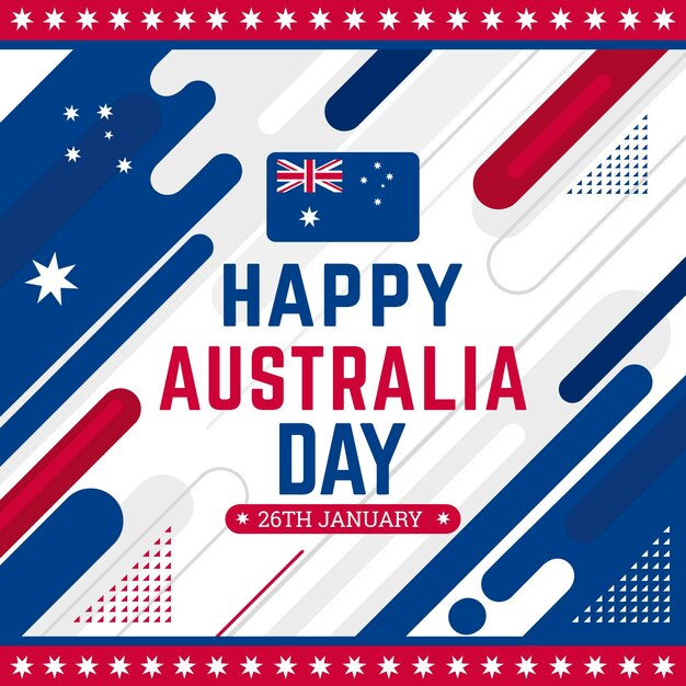 Flat design australia day