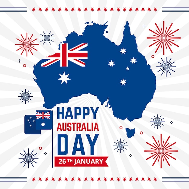 Flat design australia day