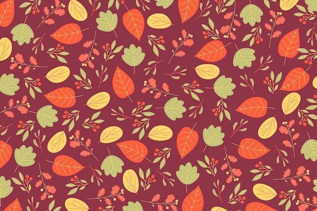 Free vector flat design autmun leaves background