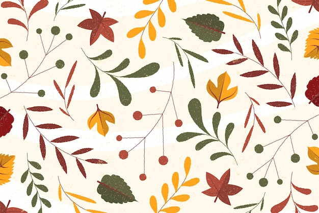 Flat design autumn background