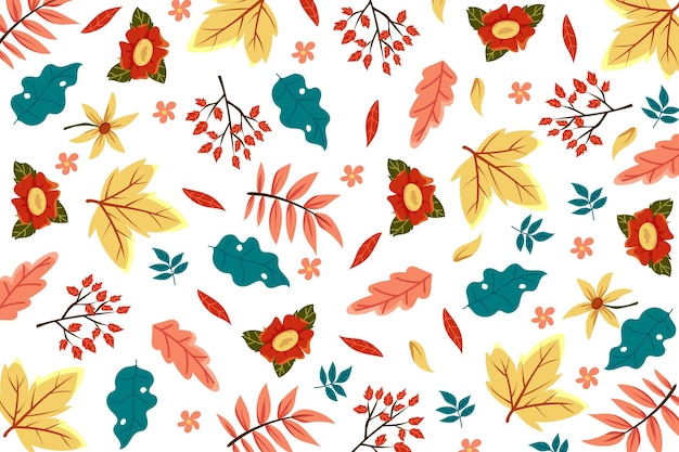 Free Vector flat design autumn background