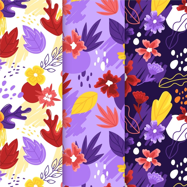 Flat design autumn decoration pattern