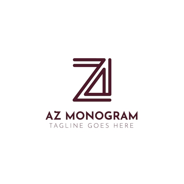 Free Vector flat design az or za logo template